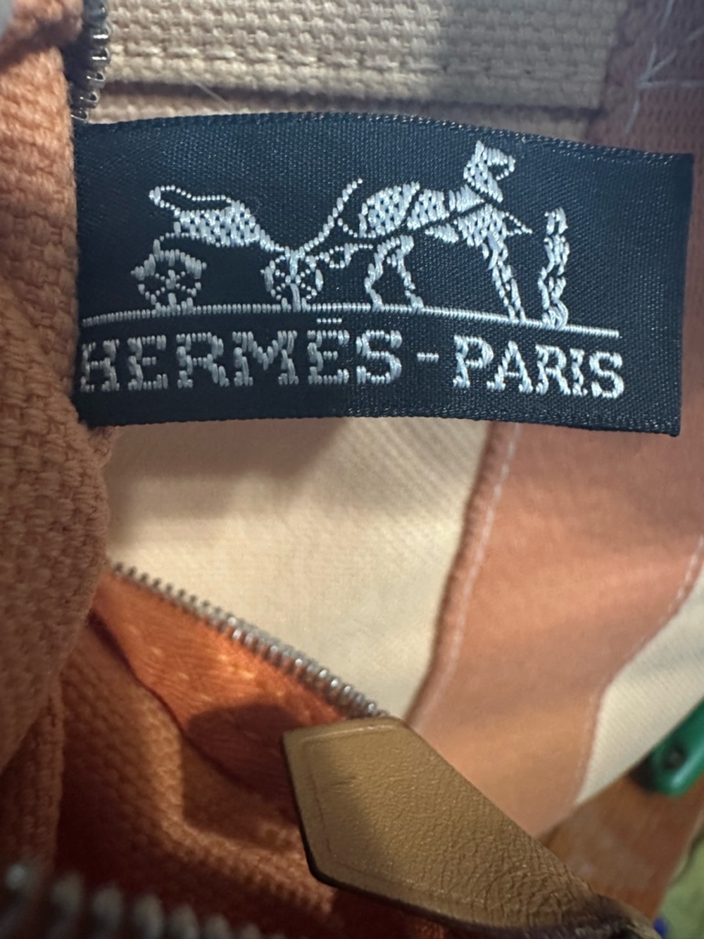 HERMES Bora Bora PM
Orange Canvas Tote Bag - Picture 6 of 16